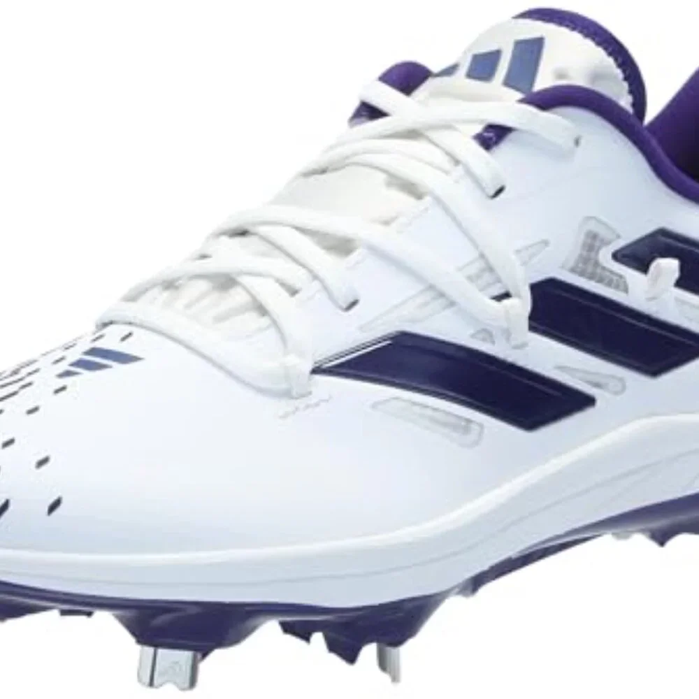 Adidas Men's AdiZero Afterburner Baseball Metal Cleats 14 Purple/White New‎